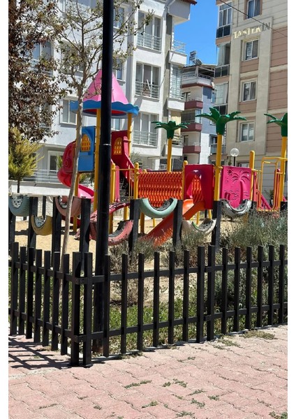 Dekoratif Bahçe Çiti 1 Metre Duvar Çiti Metal Siyah Peyzaj Koruma fiyatları