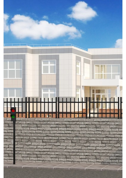 Dekoratif Bahçe Çiti 1 Metre Duvar Çiti Metal Siyah Peyzaj Koruma fırsatları