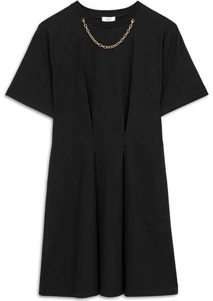 Çıkarılabilir Zincirli Penye Elbise TW6250002168001 indirimleri