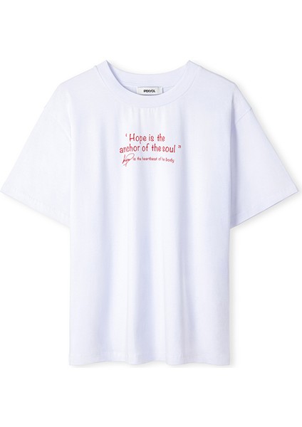 Slogan Baskılı Tişört IW6250070077002 indirimleri