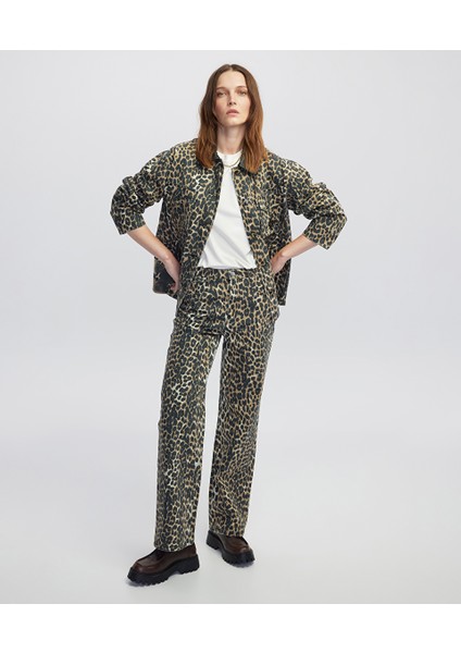 Leopar Desen Non Denim Mont IW6250012024003 fiyatları