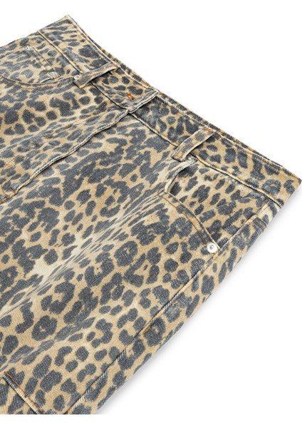 Leopar Desen Non Denim Pantolon TW6250003089003 indirimleri