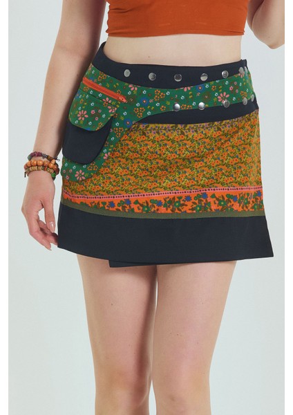 Çıtçıt Kapalamı Cepli Patchwork Anvelop Büyük Beden Etek fırsatları