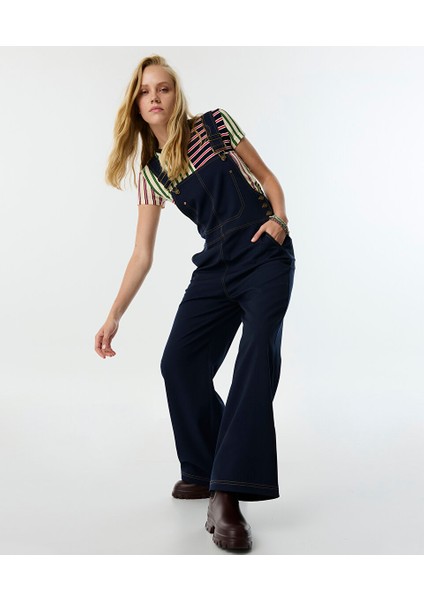 Denim Görünümlü Wıde Leg Tulum TW6250014005015