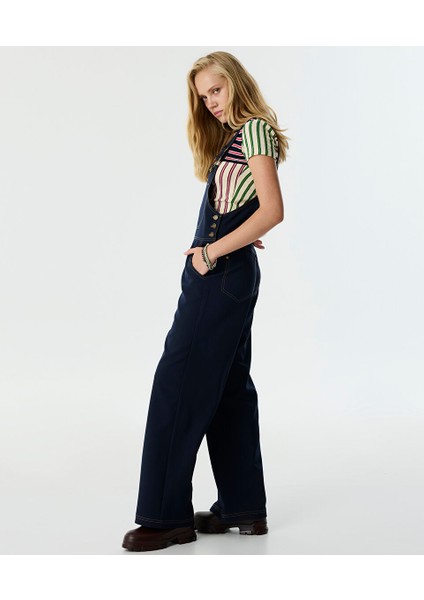 Denim Görünümlü Wıde Leg Tulum TW6250014005015 modelleri