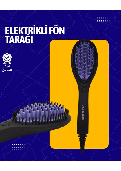 Kuru ve Islak Saça Uygun Elektrikli Seramik Saç Fırçası