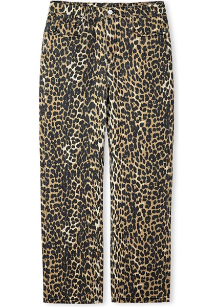 Leopar Desen Non Denim Pantolon IW6250003077003 fırsatları