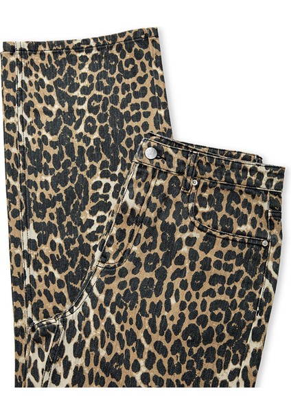 Leopar Desen Non Denim Pantolon IW6250003077003 indirimleri