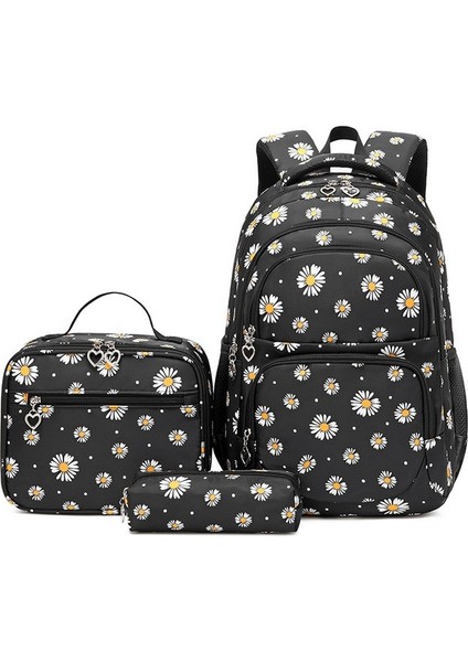 Üç Parçalı Papatya Desenli Okul Çantası Sırt Çantası (Yurt Dışından)