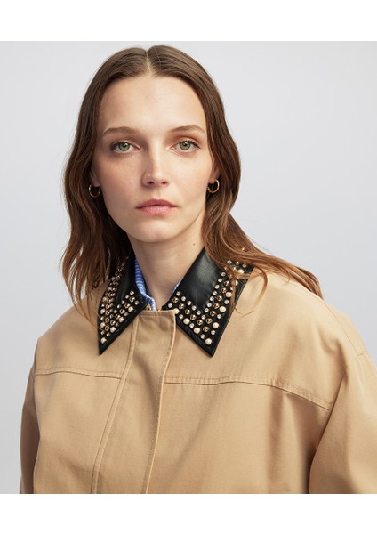 Suni Deri Yaka Mont IW6250012198003 fiyatları