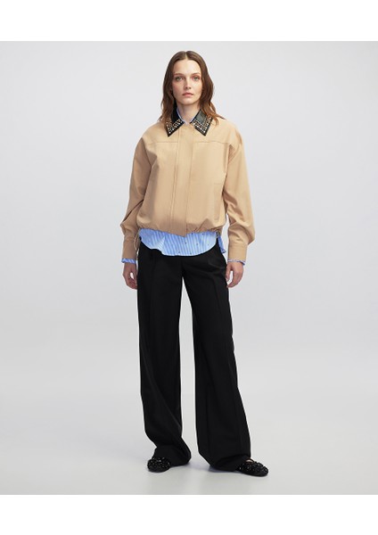 Suni Deri Yaka Mont IW6250012198003 fırsatları