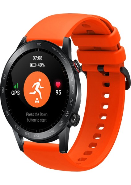 Honor Magic Watch 2 46MM Uyumlu Kordon Yumuşak Dokulu Soft Renk Tokalı Silikon Kayış