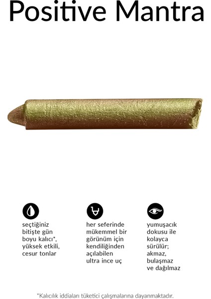 Glimmerstick Asansörlü Kromatik Göz Kalemi Positive Mantra modelleri
