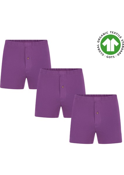 Gots Sertifikalı Organik Pamuk Erkek Boxer Şort Iç Çamaşırı