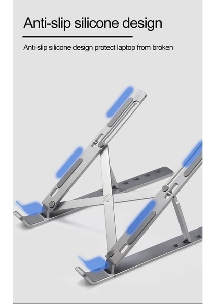 Alüminyum Ayarlanabilir Katlanabilir Laptop Notebook Standı 11-17 İnç Arası Kullanım indirimleri