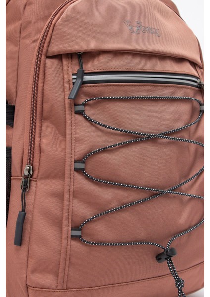 Young 51537 Pink Pembe Unisex Çok Cepli Suya Dayanıklı Sırt Çantası