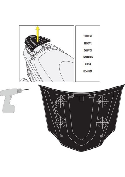 SR4111 KAWASAKI J300 (14-19) Arka Çanta Taşıyıcı fiyatları