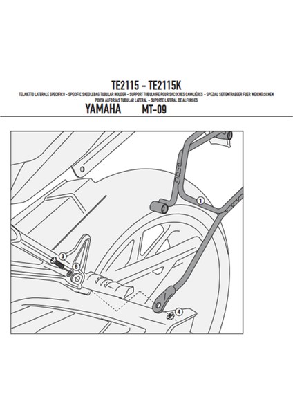Gıvı Te2115 Yamaha Mt-09 (13-16) Yan Kumaş Çanta Taşıyıcı fırsatları