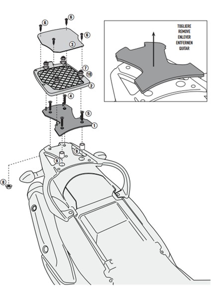 KR3101 SUZUKI DL 650 V-STROM (11-16) Arka Çanta Tasiyici fiyatları