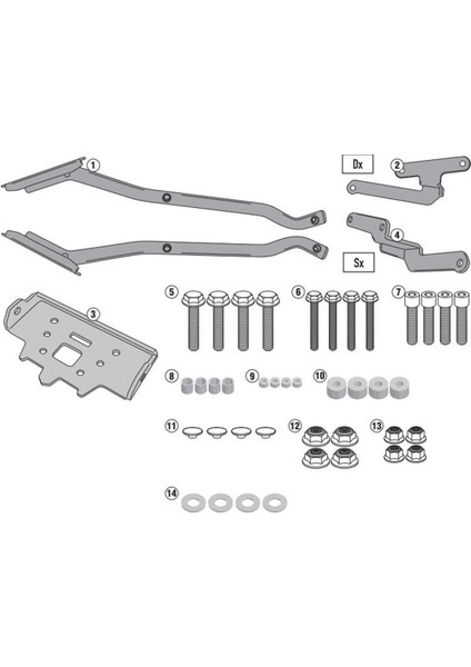 Gıvı 4116fz Kawasakı Z300 (15-16) Arka Çanta Taşıyıcı