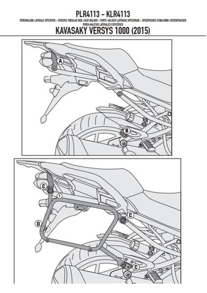 Gıvı Plr4113 Kawasakı Versys 1000 (15-17) Yan Çanta Taşıyıcı fırsatları