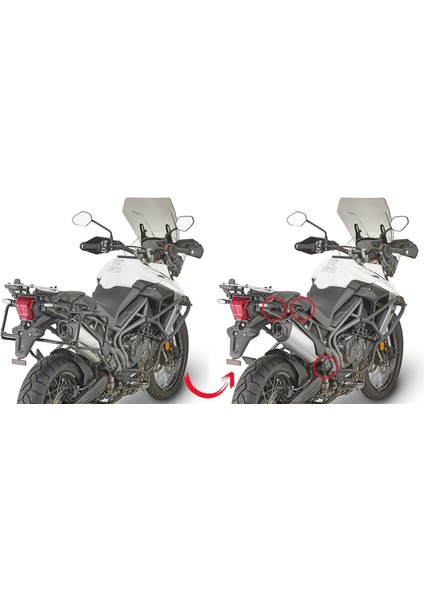 PLR6413 TRIUMPH TIGER 800 XC - 800 XR (18-19) Yan Çanta Taşıyıcı