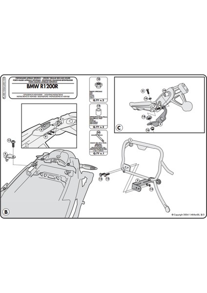 Gıvı Plxr5100 Bmw R 1200r (11-14) Yan Çanta Taşıyıcı modelleri