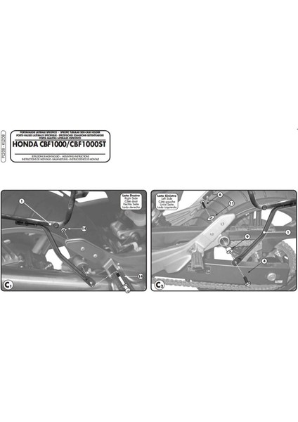 Gıvı Pl208 Honda Cbf 1000 - Cbf 1000st (10-14) Yan Çanta Taşıyıcı fiyatları