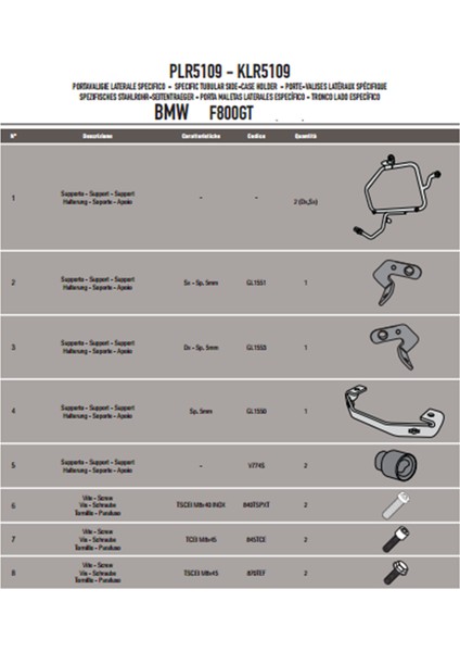 PLR5109 BMW F 800GT (13-17) Yan Çanta Taşıyıcı fiyatları