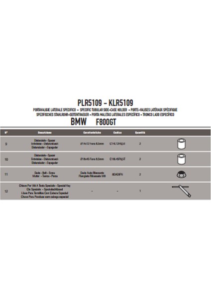 PLR5109 BMW F 800GT (13-17) Yan Çanta Taşıyıcı modelleri