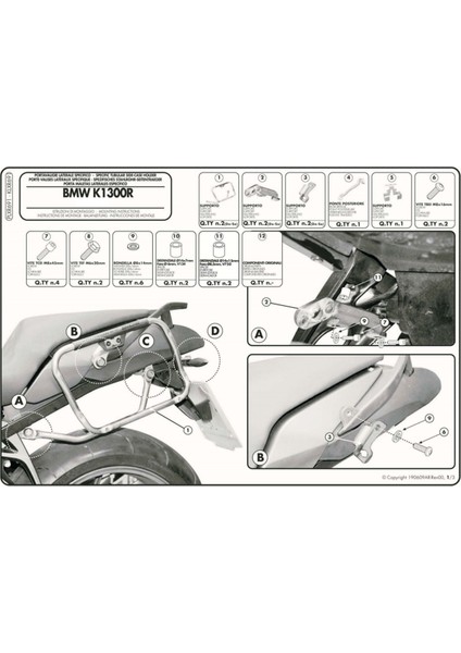 Gıvı Plxr691 Bmw K 1200r (05-08) - K 1300r (09-16) Yan Çanta Taşıyıcı fiyatları