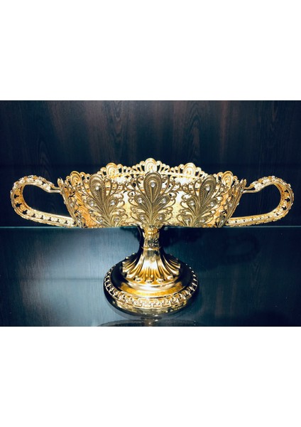 Gold Kristal Taşlı Ayaklı Gondol Çikolatalık LKM-289