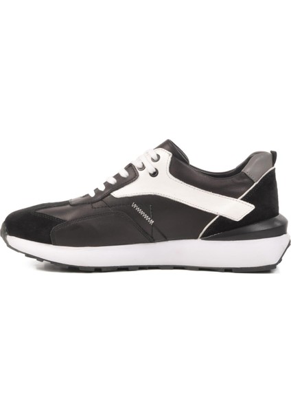 2Y1076-6285 M Siyah-Beyaz Hakiki Deri Erkek Sneaker fiyatları
