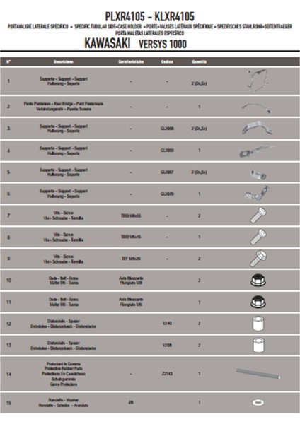 Gıvı Plxr4105 Kawasakı Versys 1000 (12-14) Yan Çanta Taşıyıcı fiyatları
