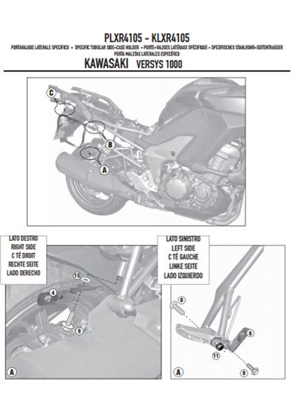 Gıvı Plxr4105 Kawasakı Versys 1000 (12-14) Yan Çanta Taşıyıcı fırsatları