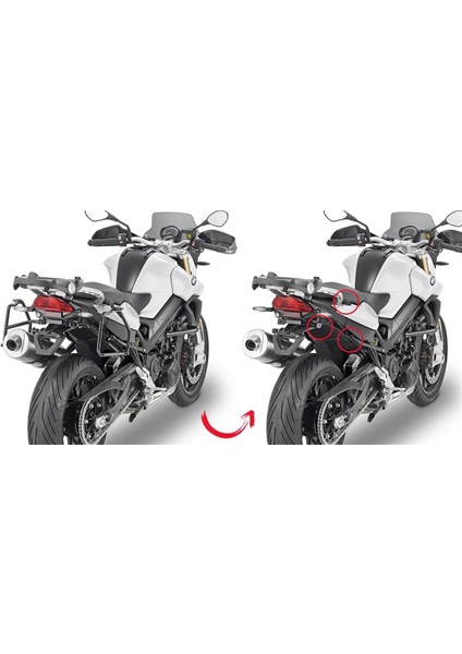 PLR5118KIT BMW F800R (09-19) Yan Çanta Taşıyıcı Bağlantı Kiti
