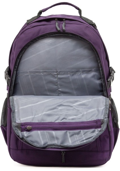 Young 51537 Purple Mor Unisex Çok Cepli Suya Dayanıklı Sırt Çantası