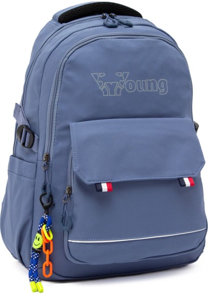 Young 51585 Blue Mavi Unisex Çok Cepli Anahtarlık Aksesuarlı Suya Dayanıklı Sırt Çantası fiyatları