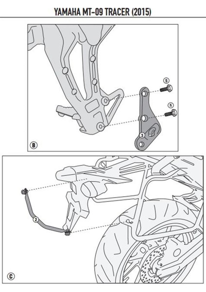 PLXR2122 YAMAHA TRACER 900 (15-17) Yan Çanta Taşıyıcı indirimleri