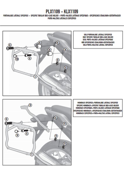 Gıvı Plx1109 Honda Integra 700 (12-13) Yan Çanta Taşıyıcı modelleri