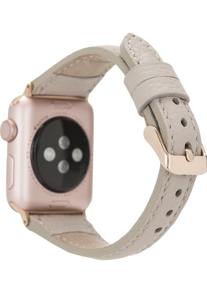Apple Watch Uyumlu Deri Kordon 38-40-41MM Slim Erc3 Bej fiyatları