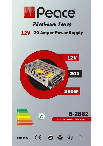 B2882 Metal Adaptör 12V 20A Silver