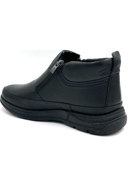 (Showmen) Hakiki Deri Içi Kürklü Günlük Erkek Bot Siyah modelleri