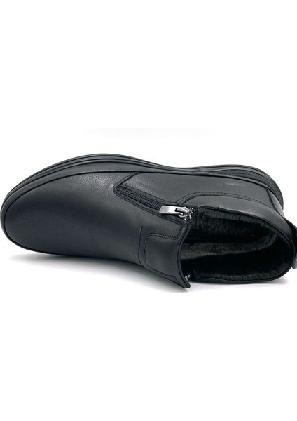 (Showmen) Hakiki Deri Içi Kürklü Günlük Erkek Bot Siyah fırsatları