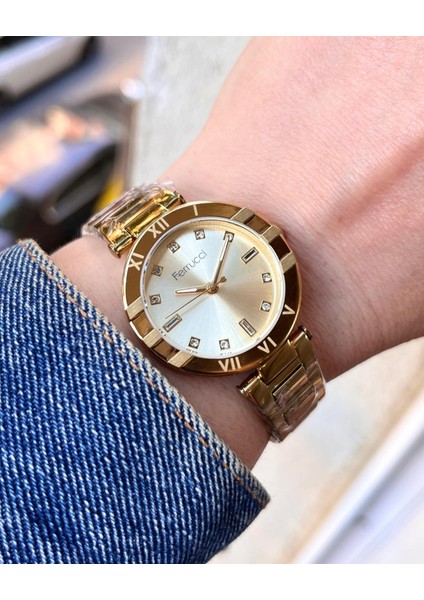 Süper Model Çelik Kadın Kol Saati+Çelik Kolye Hediye Set modelleri