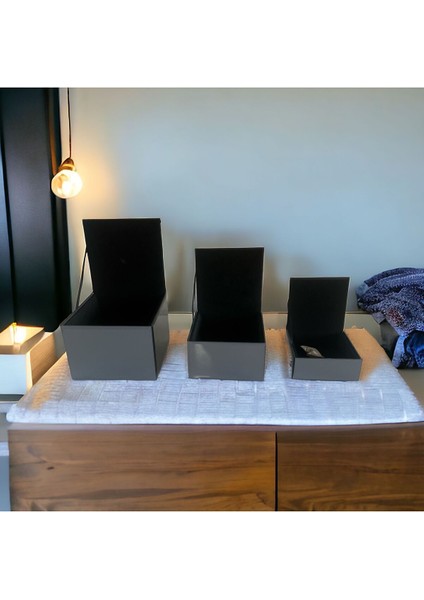 Gri 3'lü Mücevher Kutusu, Şık ve Kullanışlı Takı Saklama Çözümü fiyatları