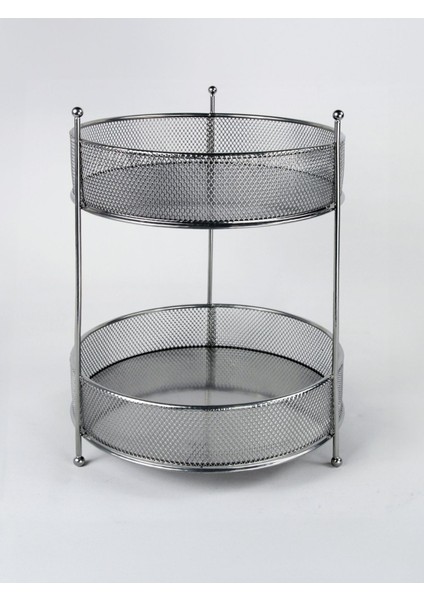 İki Katlı Gümüş Renkli Makyaj ve Takı Organizatörü fiyatları