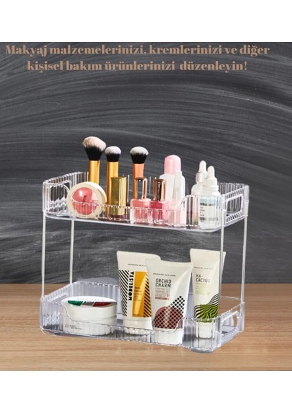 İki Katlı Çok Amaçlı Takı ve Makyaj Düzenleyici, Organizer, Beyaz modelleri