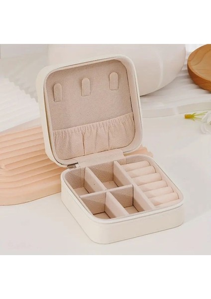 Mini Takı Organizeri, 2 Bölmeli, Seyahat Dostu, 10cm, Şık ve Kullanışlı Pembe Tasarım modelleri