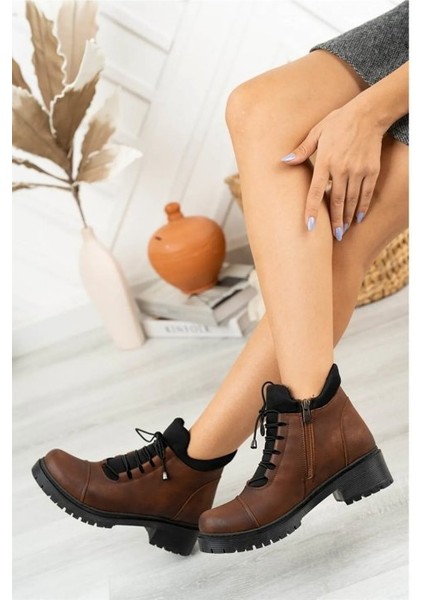 Termo Kaymaz Taban Fermuarlı Günlük Kadın Bot Taba fiyatları